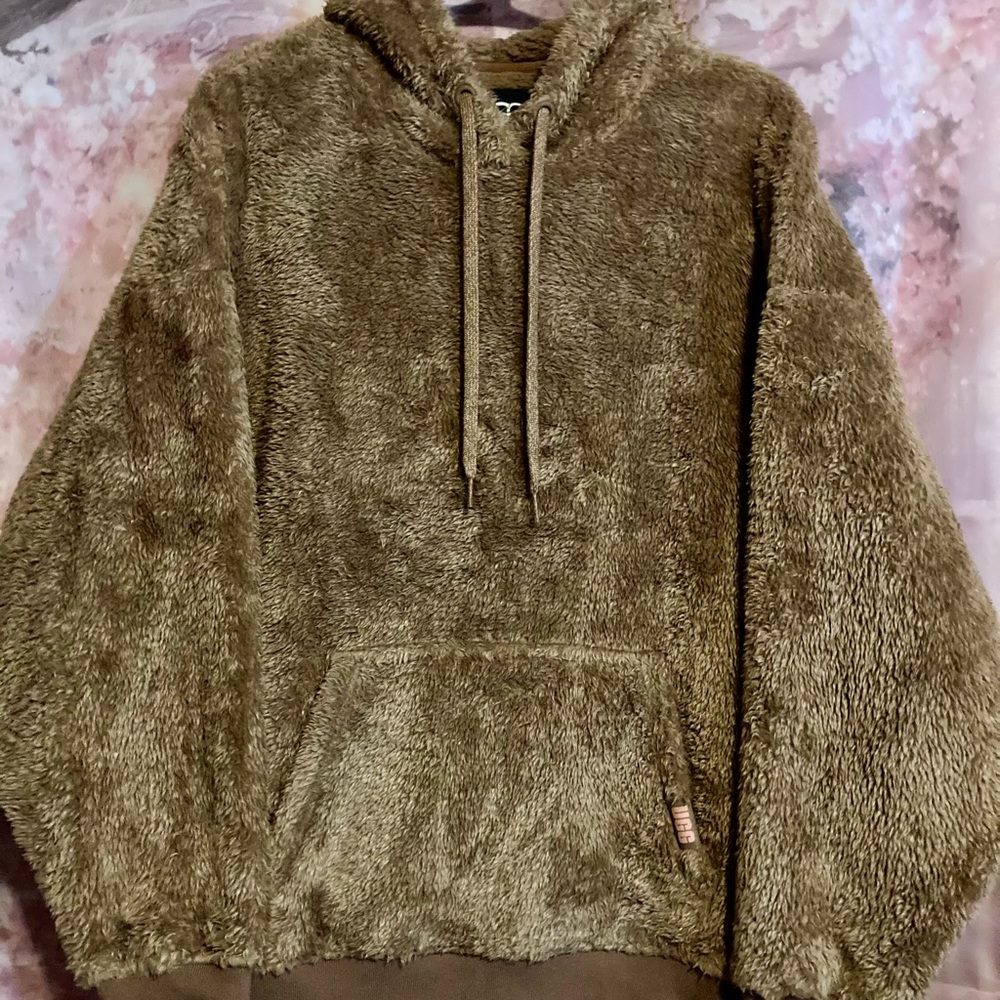 UGG Plush Fleece Hoodie in Brown